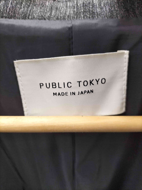 パブリックトウキョウ PUBLIC TOKYO 23AW アシメ ブレザー ジャケット ラップ スカート セットアップ レディース FREE